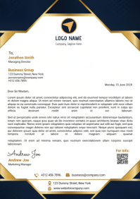 White Professional Business Letterhead A4 template