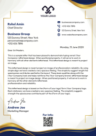 White Professional Business Letterhead A4 template
