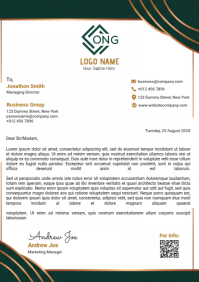 White Business Letterhead A4 Template