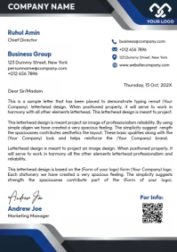 White Business Letterhead A4 Template