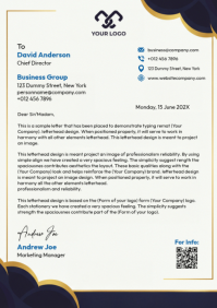 White Professional Business Letterhead A4 template