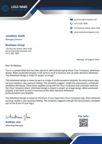 White Business Letterhead A4 Template