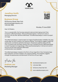 White Professional Business Letterhead A4 template