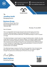 White Professional Business Letterhead A4 template