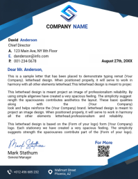Hvid Business Letterhead Ulotka Template