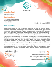 White Business Letterhead Flyer Template