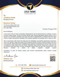 White Business Letterhead Flyer Template