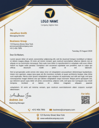 White Business Letterhead Løbeseddel Template