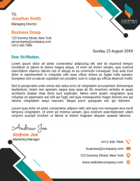 White Business Letterhead Рекламная листовка Template