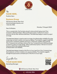 Hvid Business Letterhead Løbeseddel Template