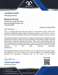 Putih Business Letterhead Рекламная листовка Template