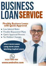 Blanc Business Loan Services A2 Template