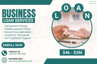 White Professional Business Loan Services Label template