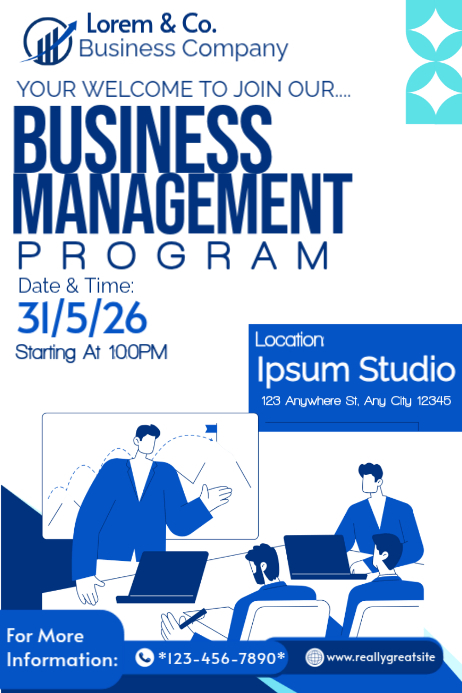 Business Management Program Template | PosterMyWall
