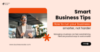 White Business Management Tips ภาพที่แชร์บน Facebook Template - Page 1