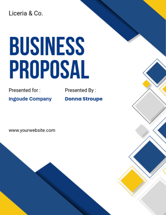 White Professional Business Proposal Flyer (us Letter) Template ...