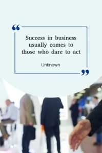 White Professional Business Quotes Poster template