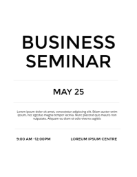 White Professional Business Seminar Flyer (us Letter) template