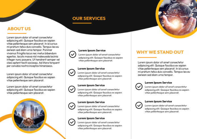 White Professional Business Services Overview A4 Template | PosterMyWall