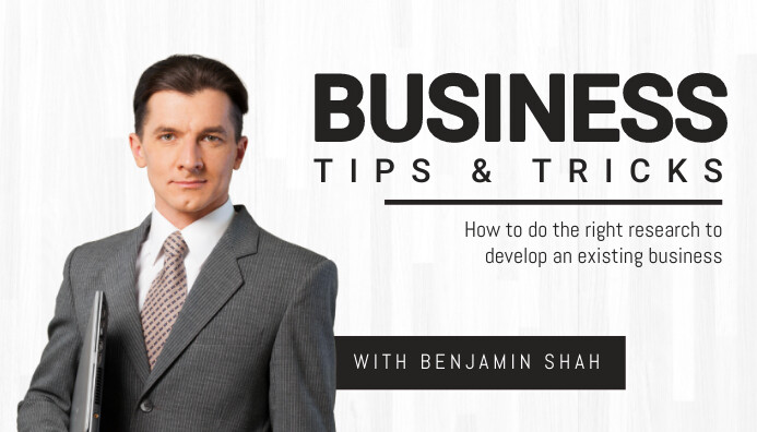 White Professional Bussiness Tips & Tricks Bu Wizytówka template