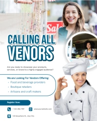 White Professional Call For Vendors Of Flea Market Advertisiment Instagram Portrait template