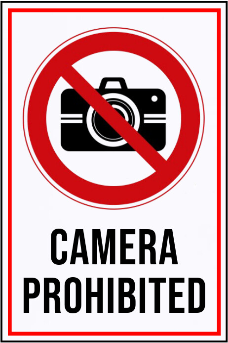 Copy of White Professional Camera Prohibited Flyer P | PosterMyWall