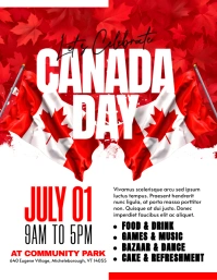White Professional Canada Day Flyer (us Lette Volante (Carta US) template