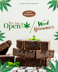 白色 Cannabis Edibles Instagram Portrait Template