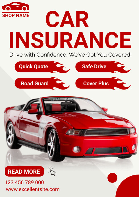 Copy of White Professional Car Insurance A4 | PosterMyWall