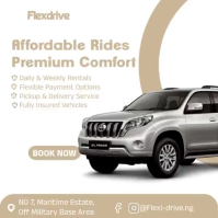 White Professional Car Rental Service Instagram Post Video Instagram-opslag template
