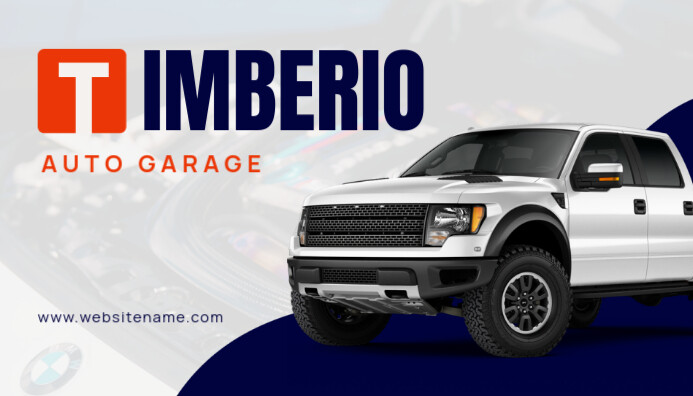 White Professional Car Repair Business Card Cartão de visita template
