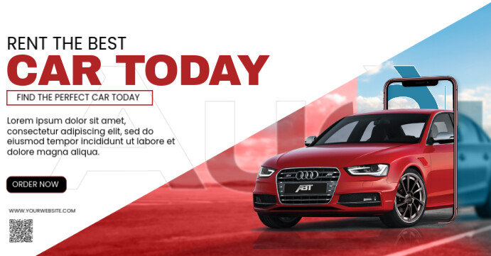 White Professional Car Sale Facebook Event Cover Facebook-gebeurtenisomslag template