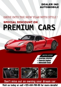 White Professional Car Sale Promo  A4 template