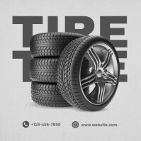 White Professional Car Tire Sale Instagram Post template