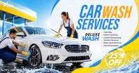 White Car Wash Services Imagem partilhada do Facebook Template