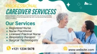White Professional Caregiver Service Twitter template