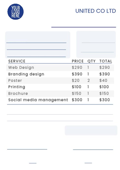 White Professional Cash Receipt A4 Video Template | PosterMyWall
