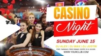 White Professional  Casino Party Digital Disp template