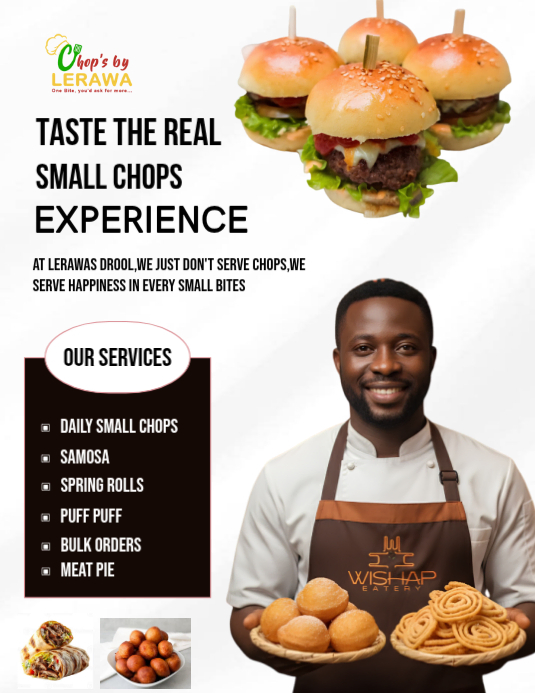 Small Chops Catering Flyers Template | PosterMyWall
