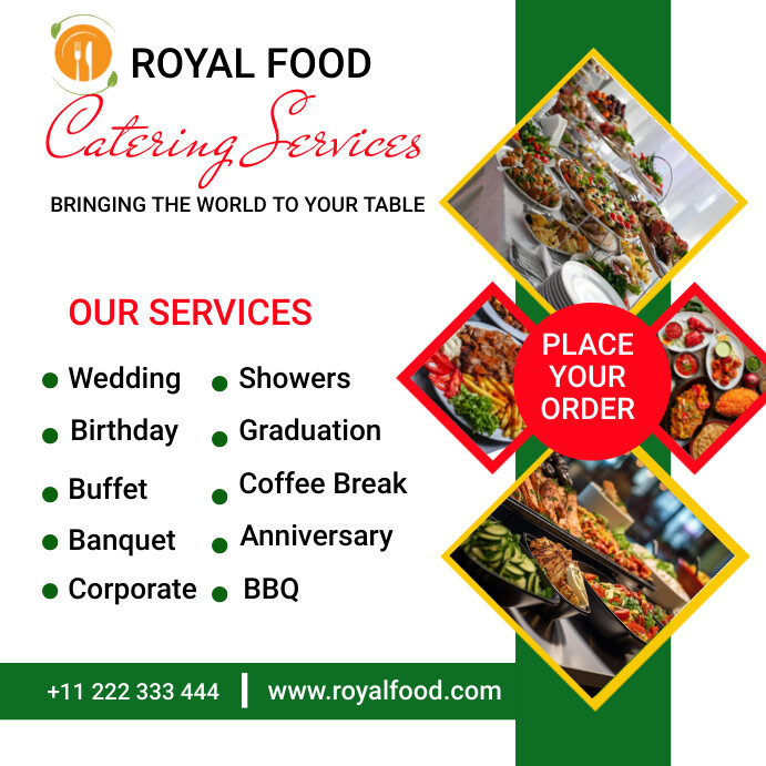 Copy of White Professional Catering Service Poster I | PosterMyWall