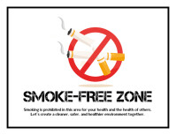 White Professional Caution Smoking Free Zone  Flyer (us Letter) Pamflet (Letter AS) template