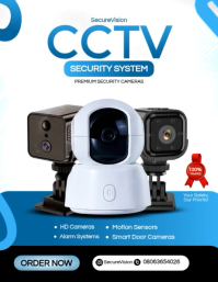 White Professional CCTV Security System Flyer Video template