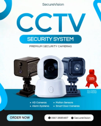 White CCTV Security System Instagram Portrait Template
