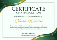 White Professional Certificate A1 template