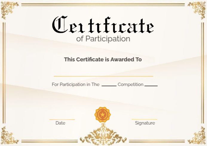White Professional Certificate A4 template