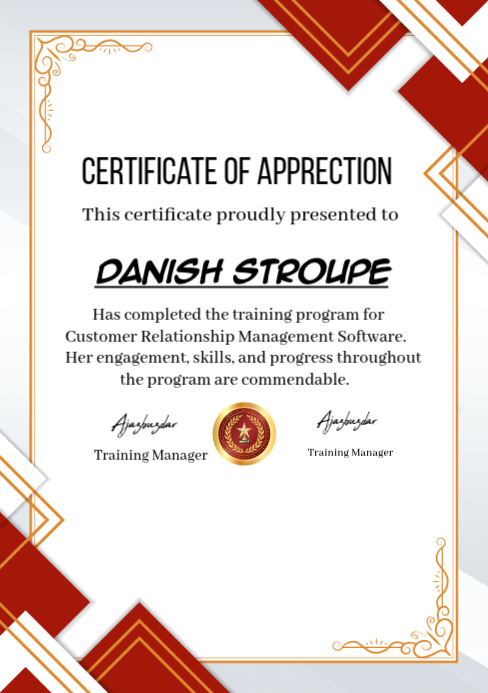 White Professional Certificate Background Design Templates A5