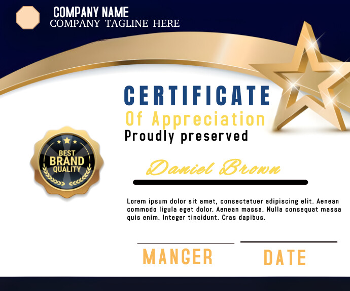 White Professional Certificate Design  Medium template