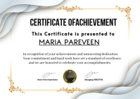 White Professional Certificate For Achievementcertificate Of Attendance Templates A2