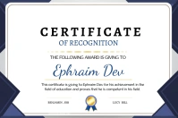 White Professional Certificate Label Ilebula template