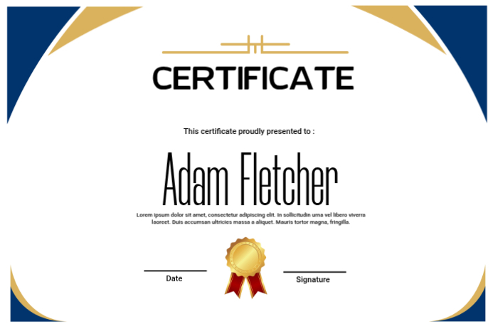 White Certificate Labels Template | PosterMyWall